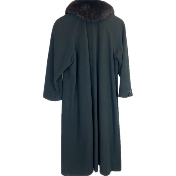 Glamorous Marvin Richards Lambswool Full Length Black Winter Coat with F… - Picture 3 of 12
